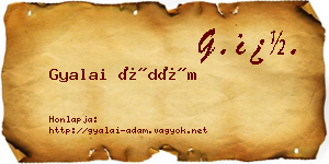 Gyalai Ádám névjegykártya